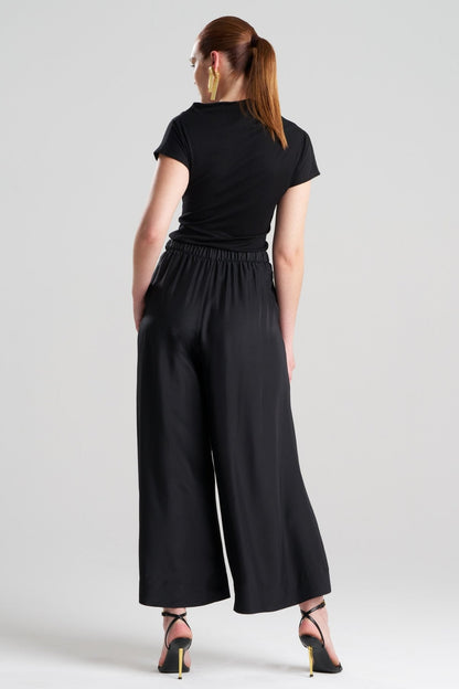 Natori Couture Habotai Palazzo Silk Pants