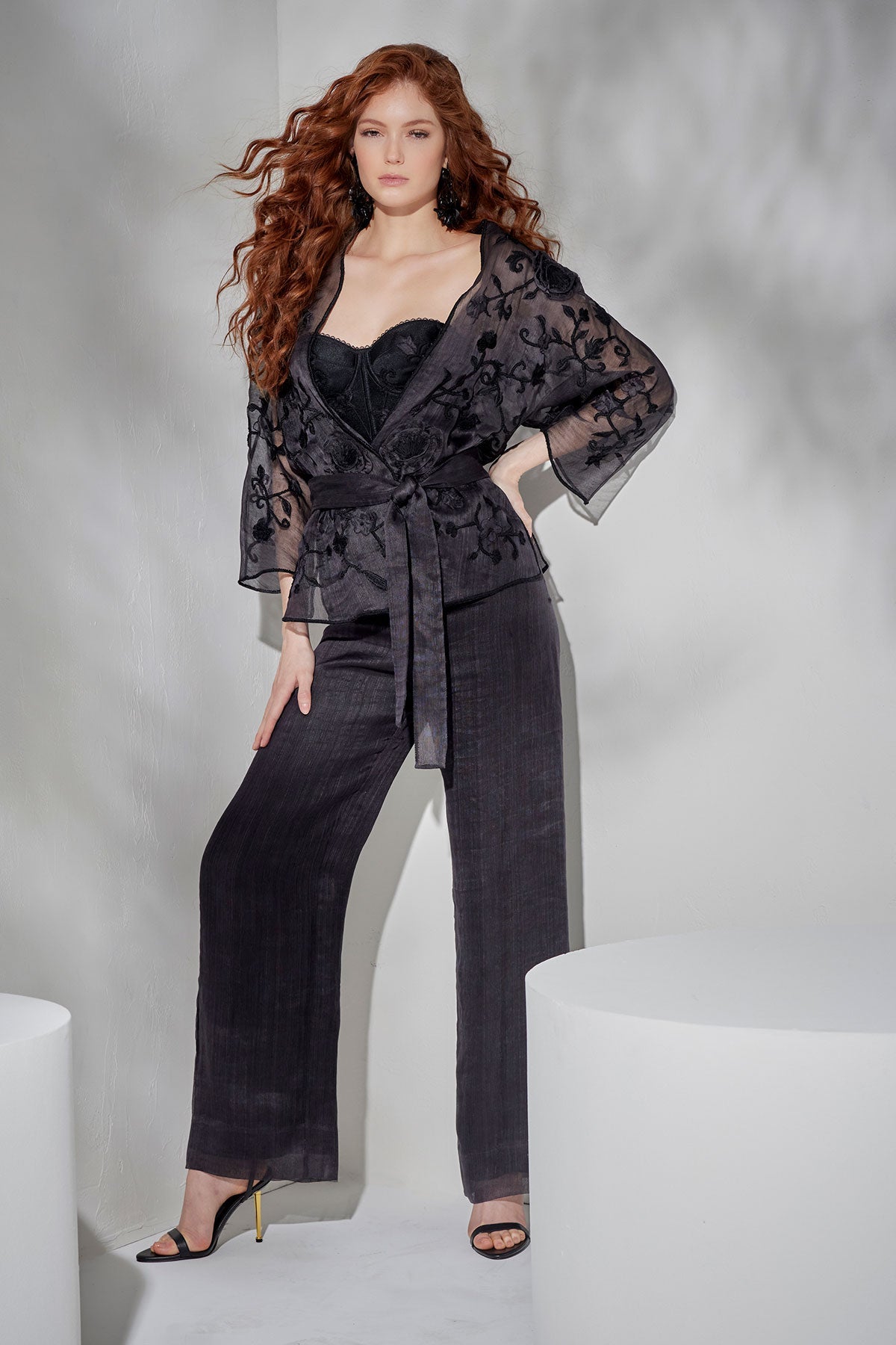 Natori Couture Piña Belted Jacket
