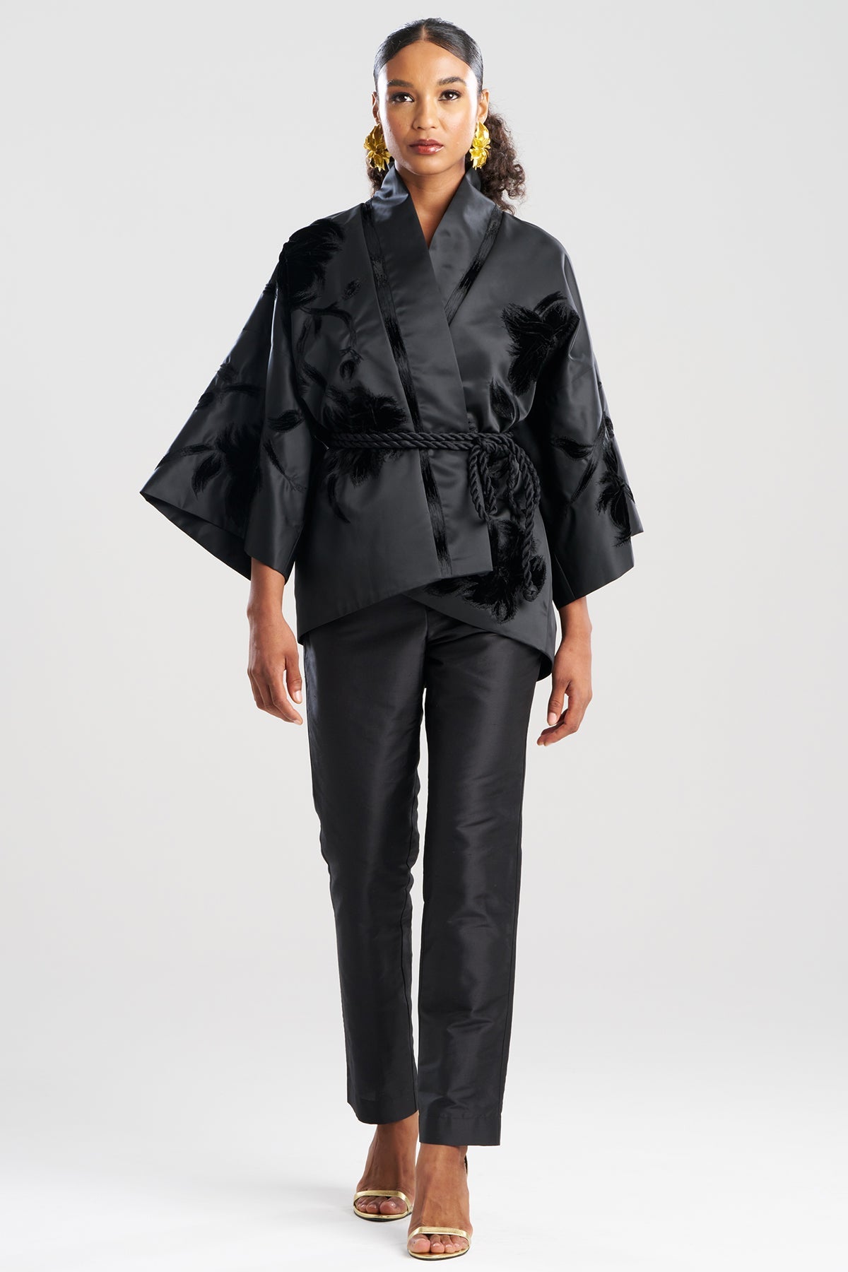 Natori Couture Duchess Satin Coat