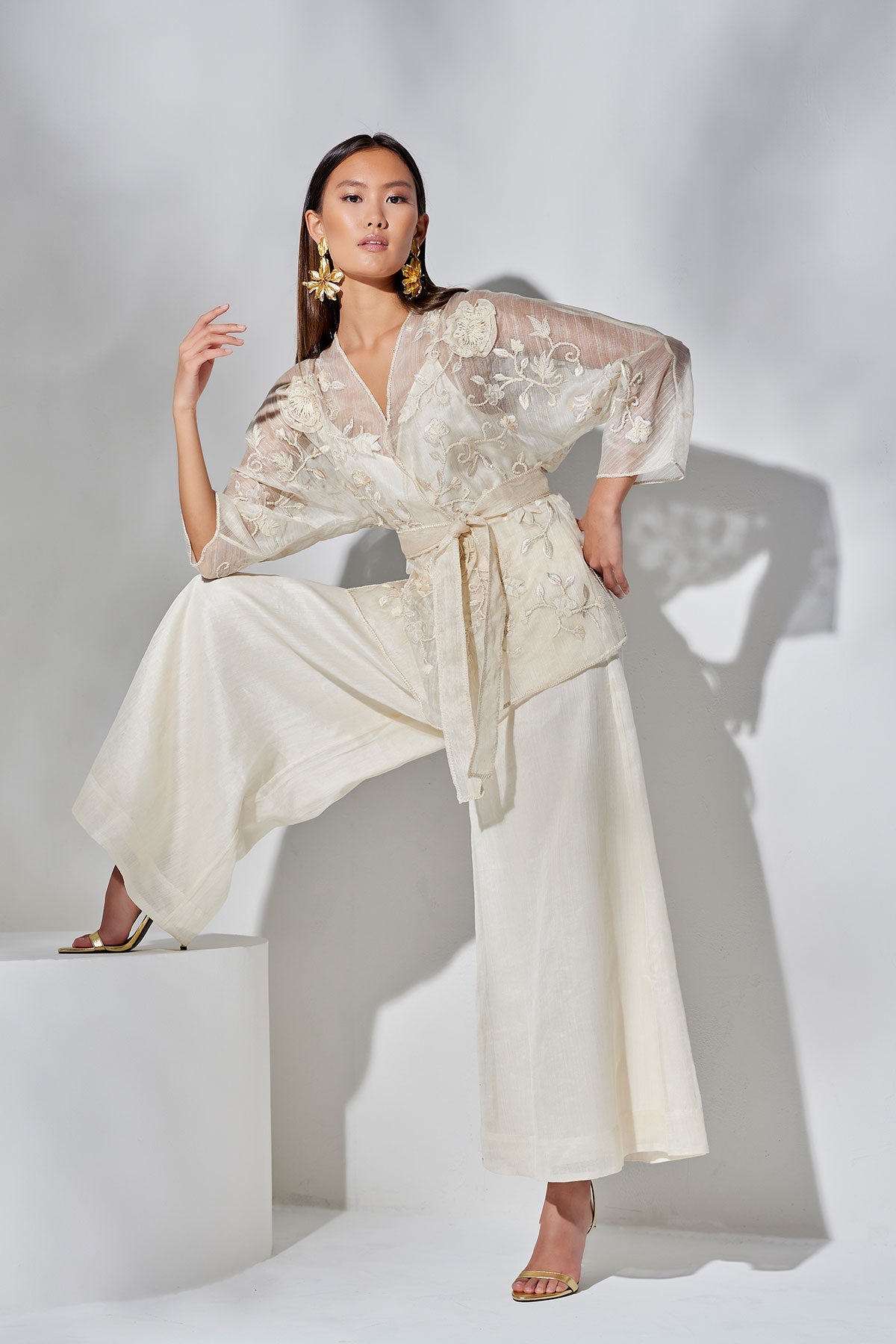 Natori Couture Piña Belted Jacket