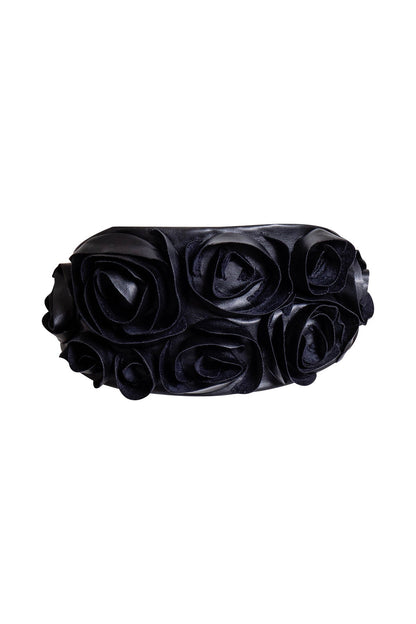 Natori Vegan Luxe Lambskin 3D Floral Embroidered Obi Belt