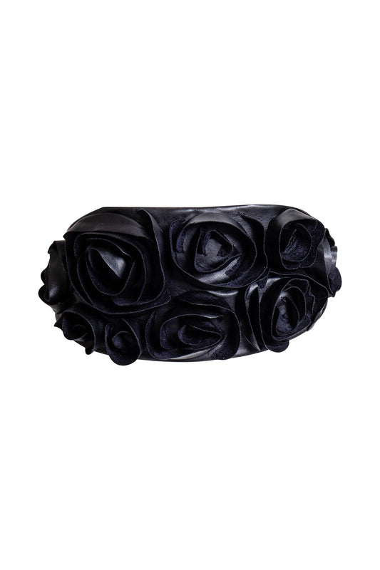 Natori Vegan Luxe Lambskin 3D Floral Embroidered Obi Belt