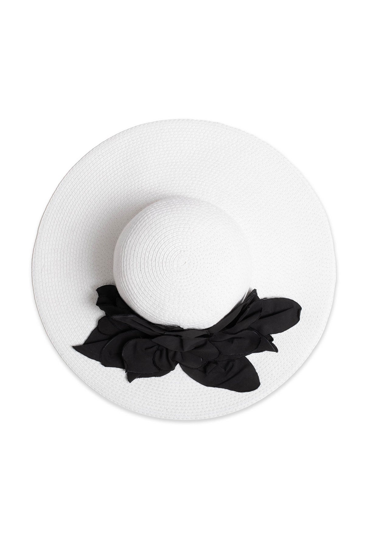 Natori Techno Poplin Cut-Out 3D Applique Straw Hat