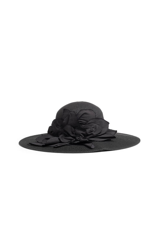 Natori Techno Poplin Cut-Out 3D Applique Straw Hat