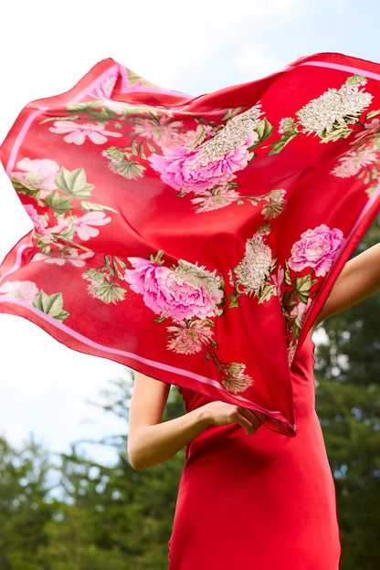 Natori Silk Long Scarf