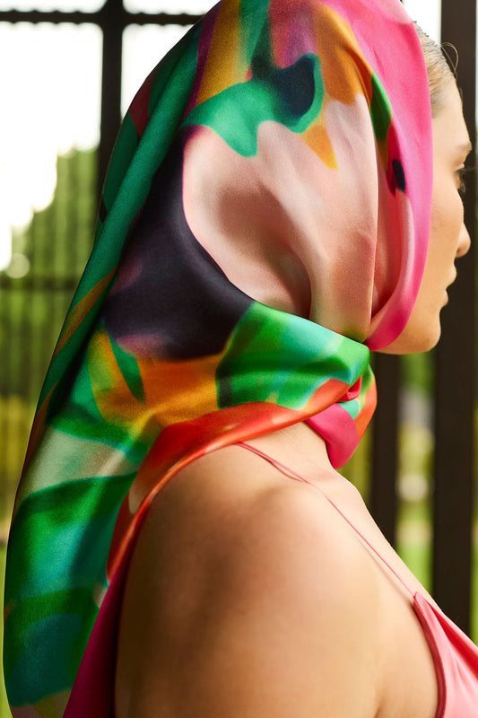 Natori Silk Long Scarf