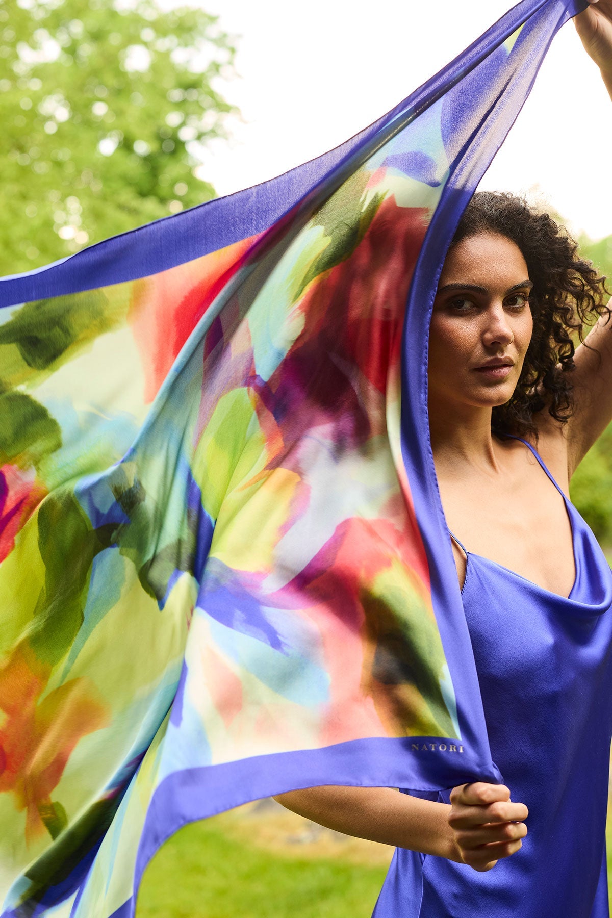 Natori Silk Long Scarf