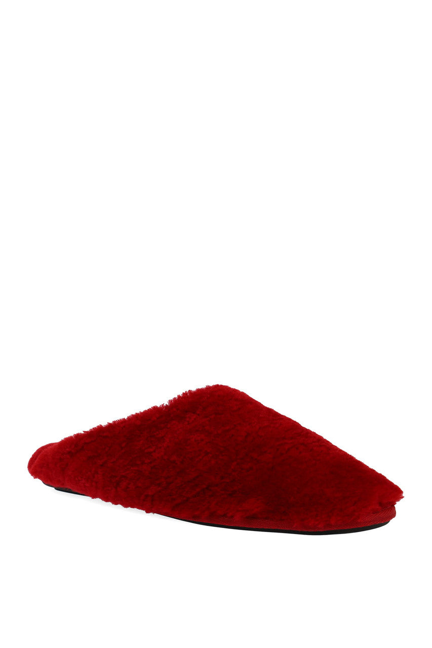 Natori Buy Bliss Genuine Shearling Slide in Brocade Red Online
