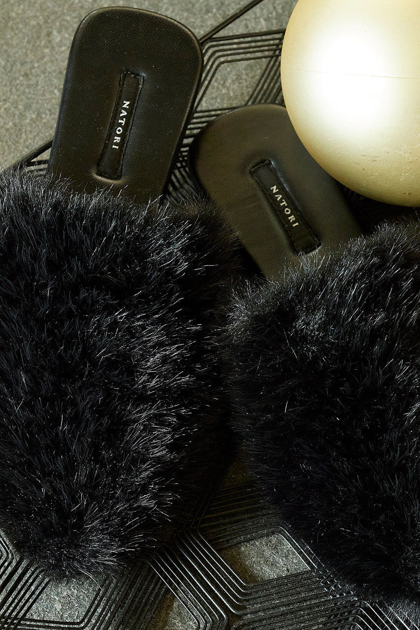 Natori Buy Faux Mink Slide in Black Online