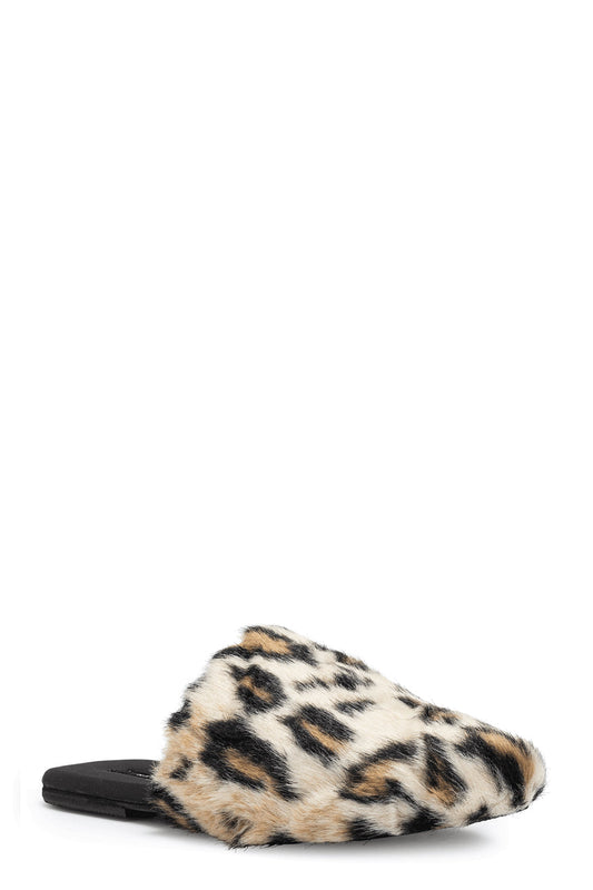 Natori Buy Faux Leopard Fur Slide in Natural Online