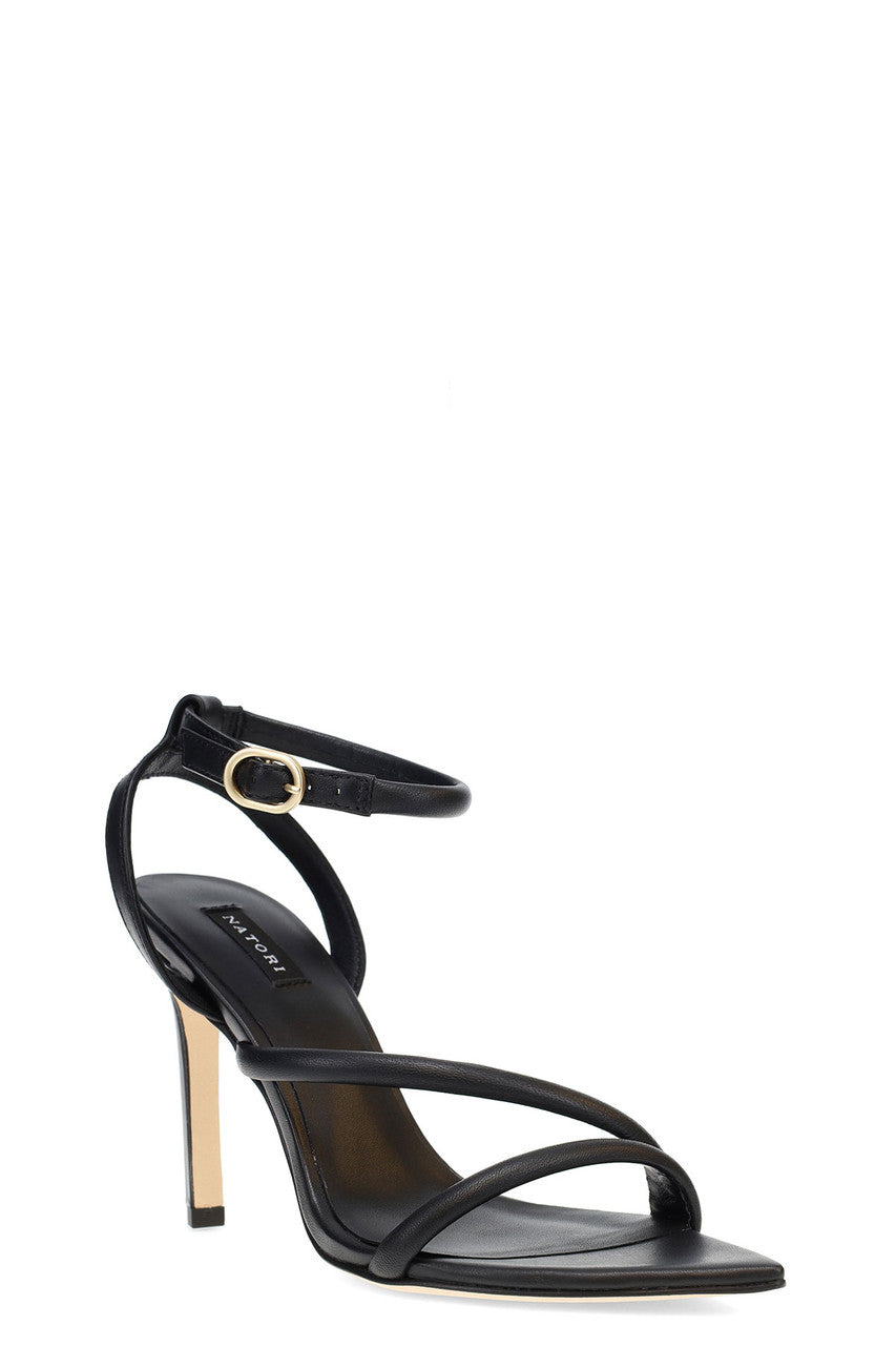 Natori Buy Reiki Nappa Leather Ankle Strap Heel in Black Online