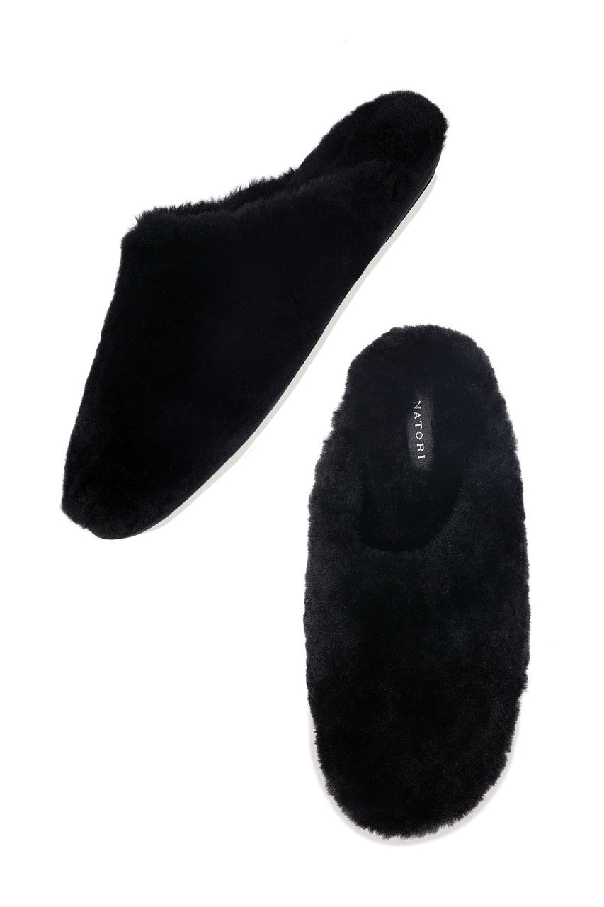 Natori Buy Bliss Genuine Shearling Slide in Black Online