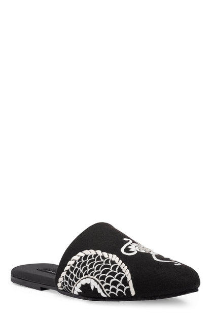 Natori Buy Dragon Embroidered Felt Slide in Black Online
