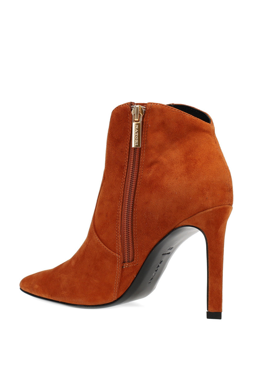 Natori Buy Leiko Suede Heel Bootie in Cognac Online