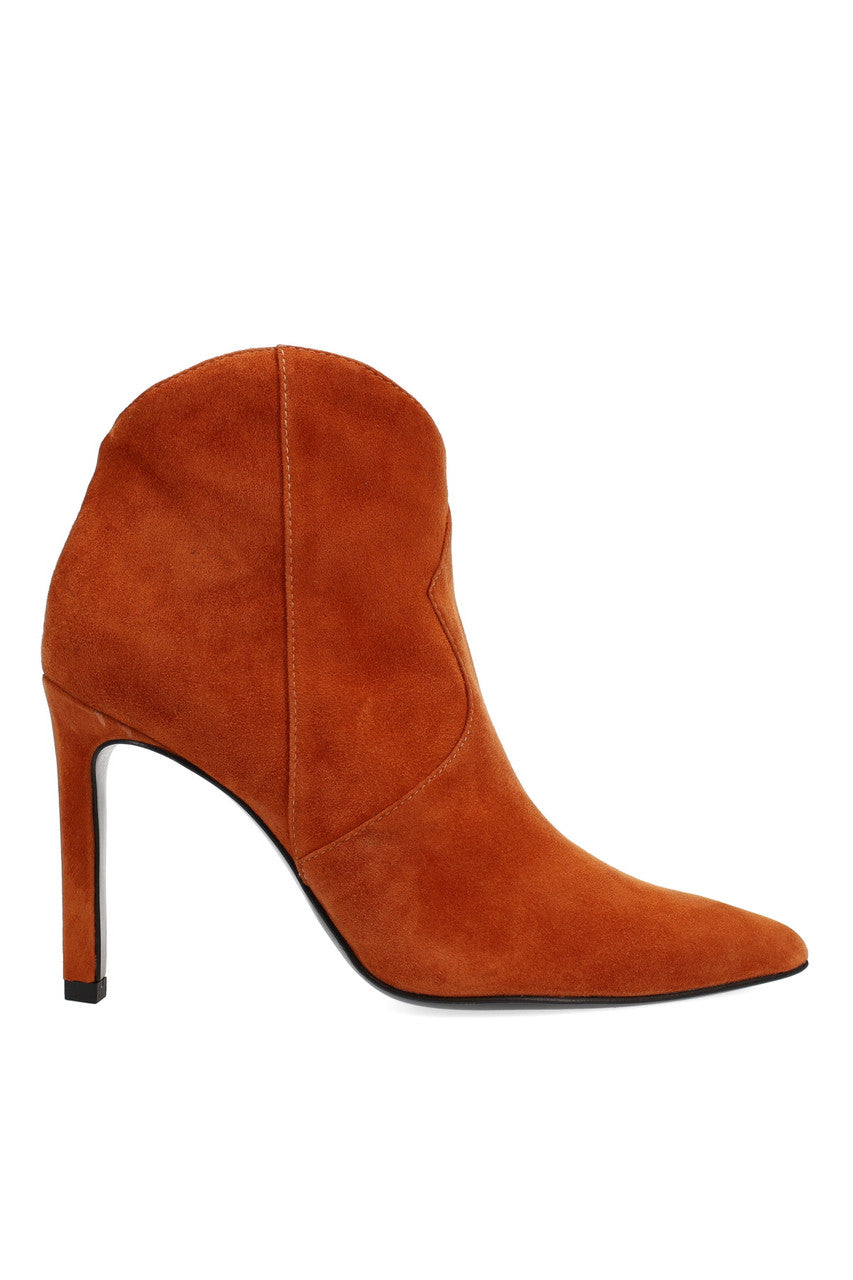 Natori Buy Leiko Suede Heel Bootie in Cognac Online