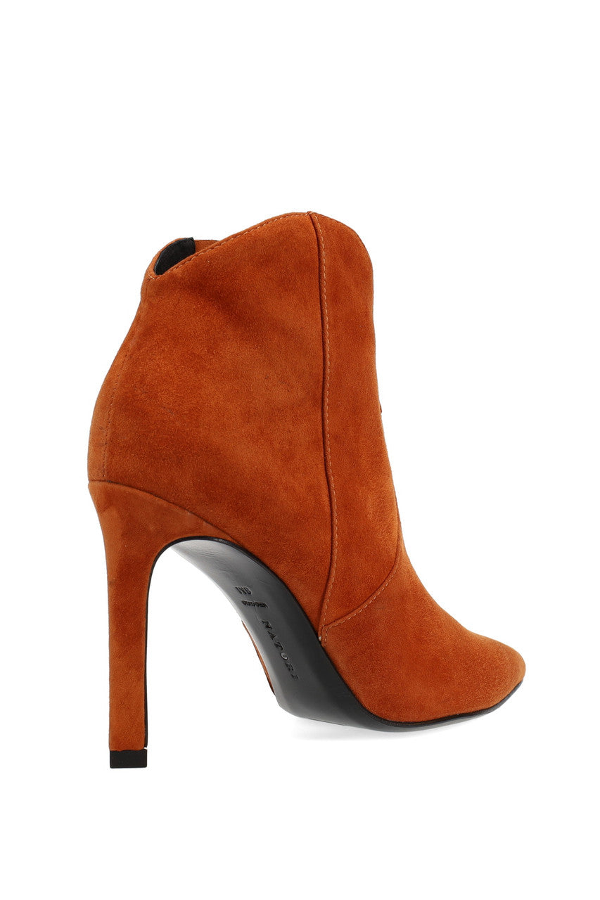 Natori Buy Leiko Suede Heel Bootie in Cognac Online