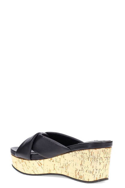 Natori Buy Lanna Nappa Leather Platform Thong Sandals in Black Online
