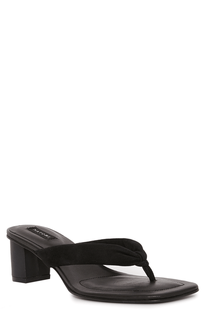 Natori Buy Bay Suede Thong Sandal in Black Online