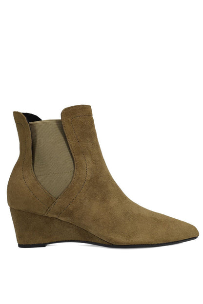 Natori Buy Gaisha-Su Suede Wedge Bootie in Olive Online