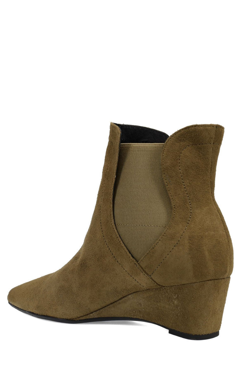 Natori Buy Gaisha-Su Suede Wedge Bootie in Olive Online