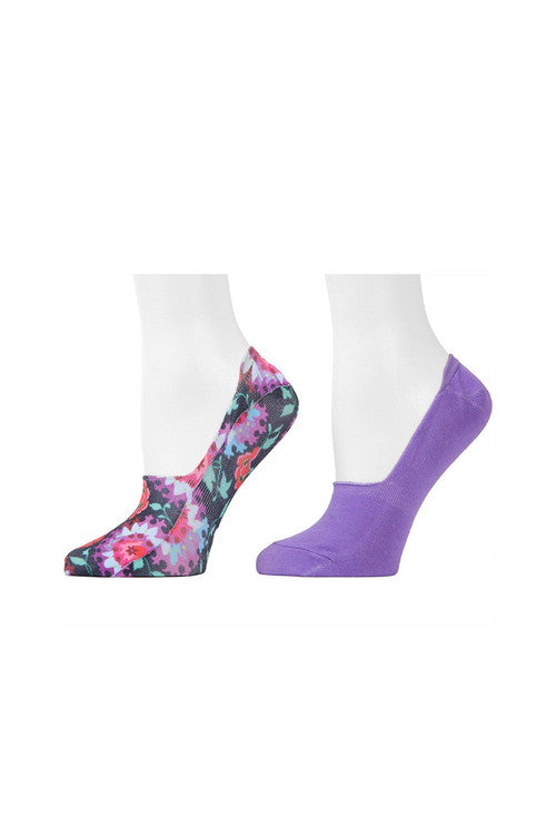 Natori Buy Abstract Floral Liners - 2 Pair Pack in Black/Purple Online