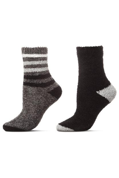 Natori Buy Chenille Multi Striped/Solid Cozy Crew Socks - 2 Pair Pack in Castlerock Online