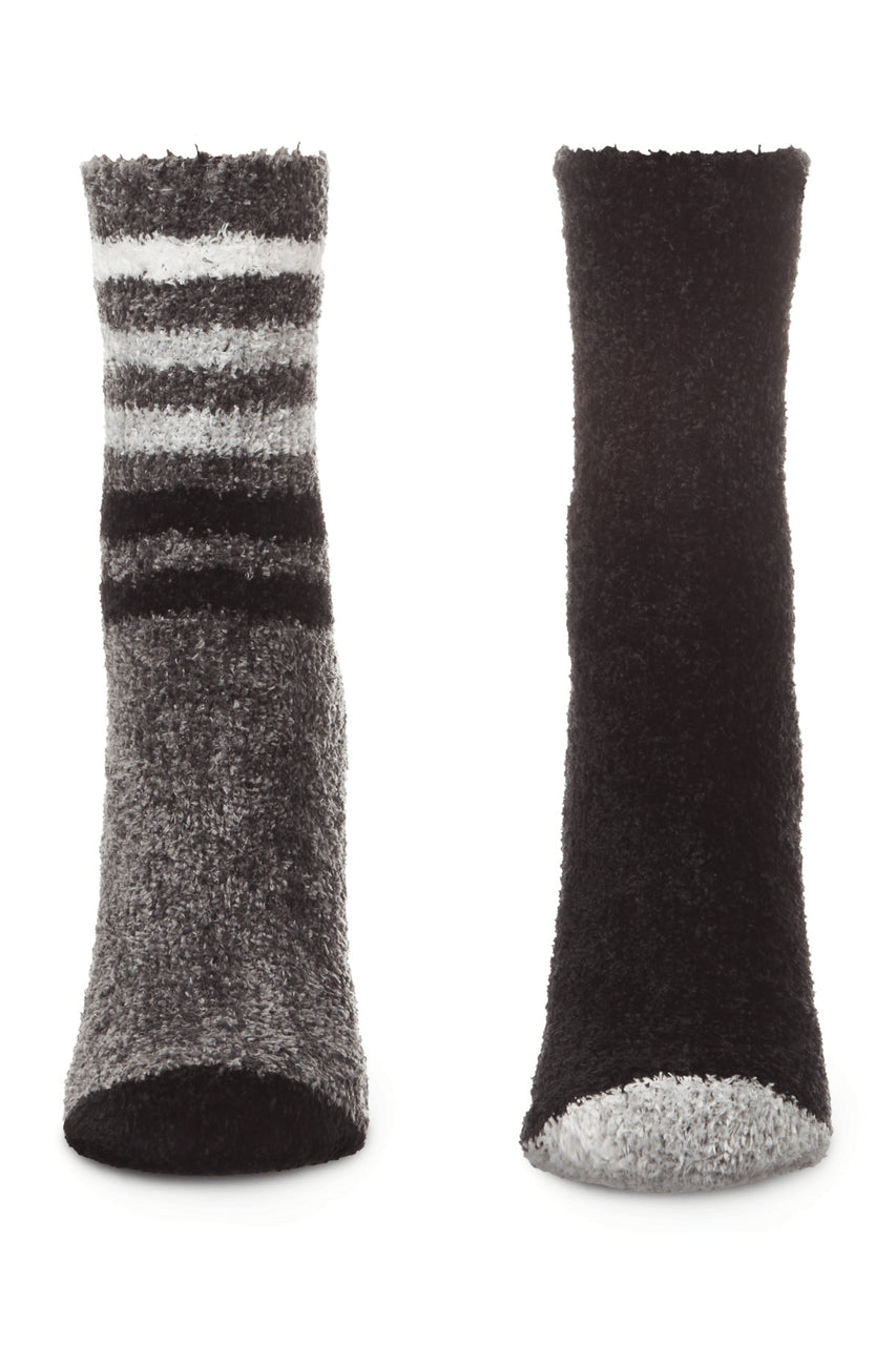 Natori Buy Chenille Multi Striped/Solid Cozy Crew Socks - 2 Pair Pack in Castlerock Online