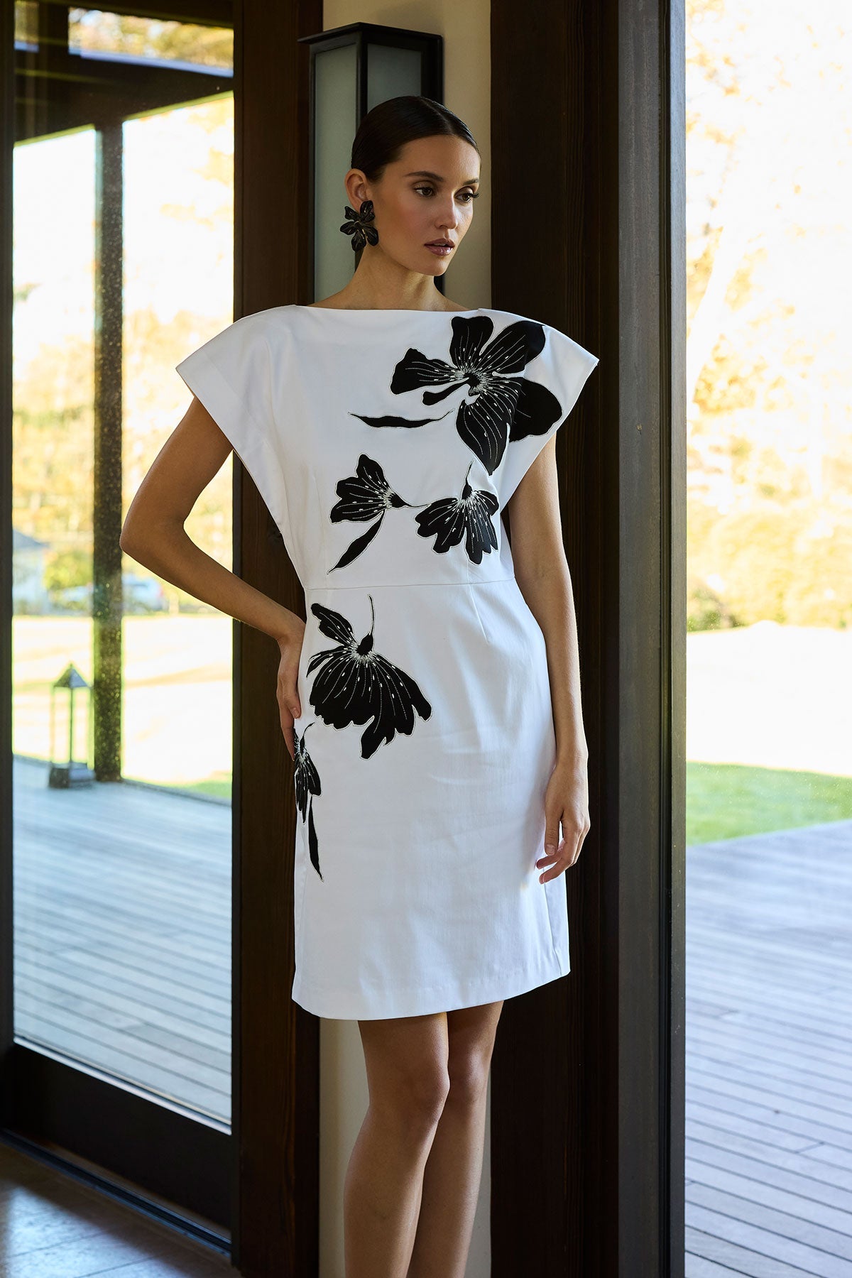Natori Peony Horn Earrings
