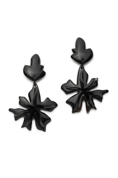 Natori Horn Floral Dangle Earrings