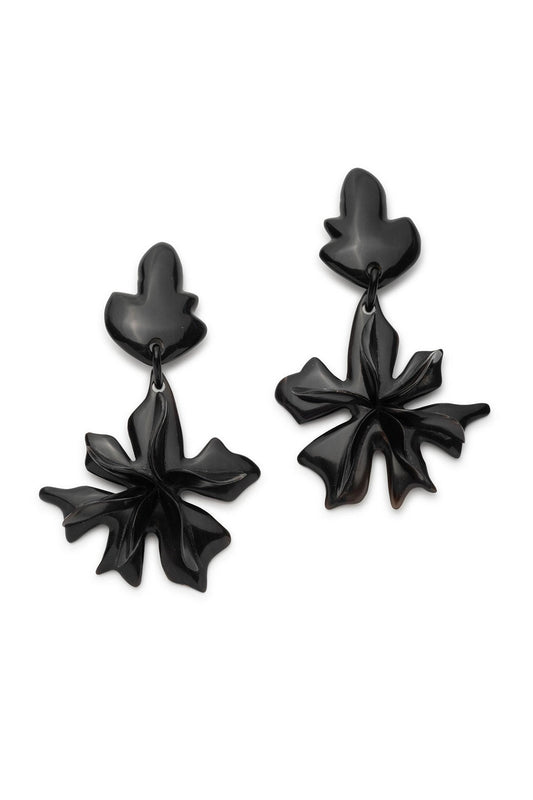 Natori Horn Floral Dangle Earrings