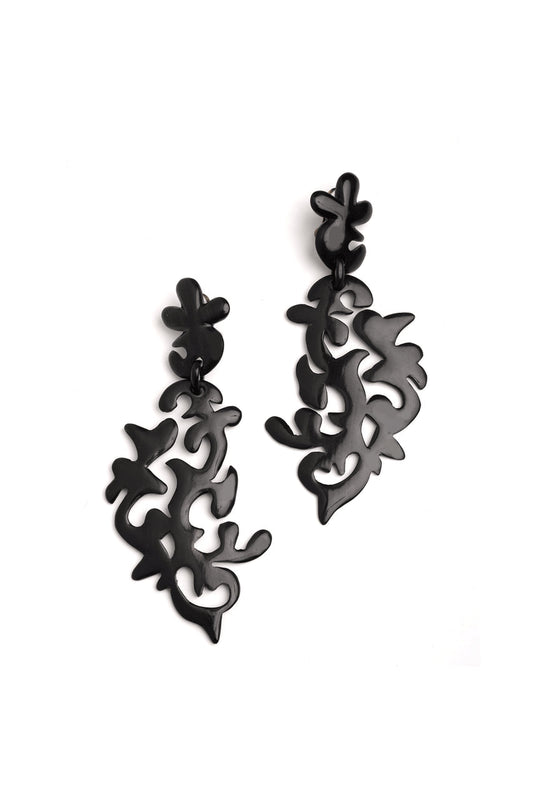 Natori Buy Buffalo Horn Scroll Drop Earrings in Black Online