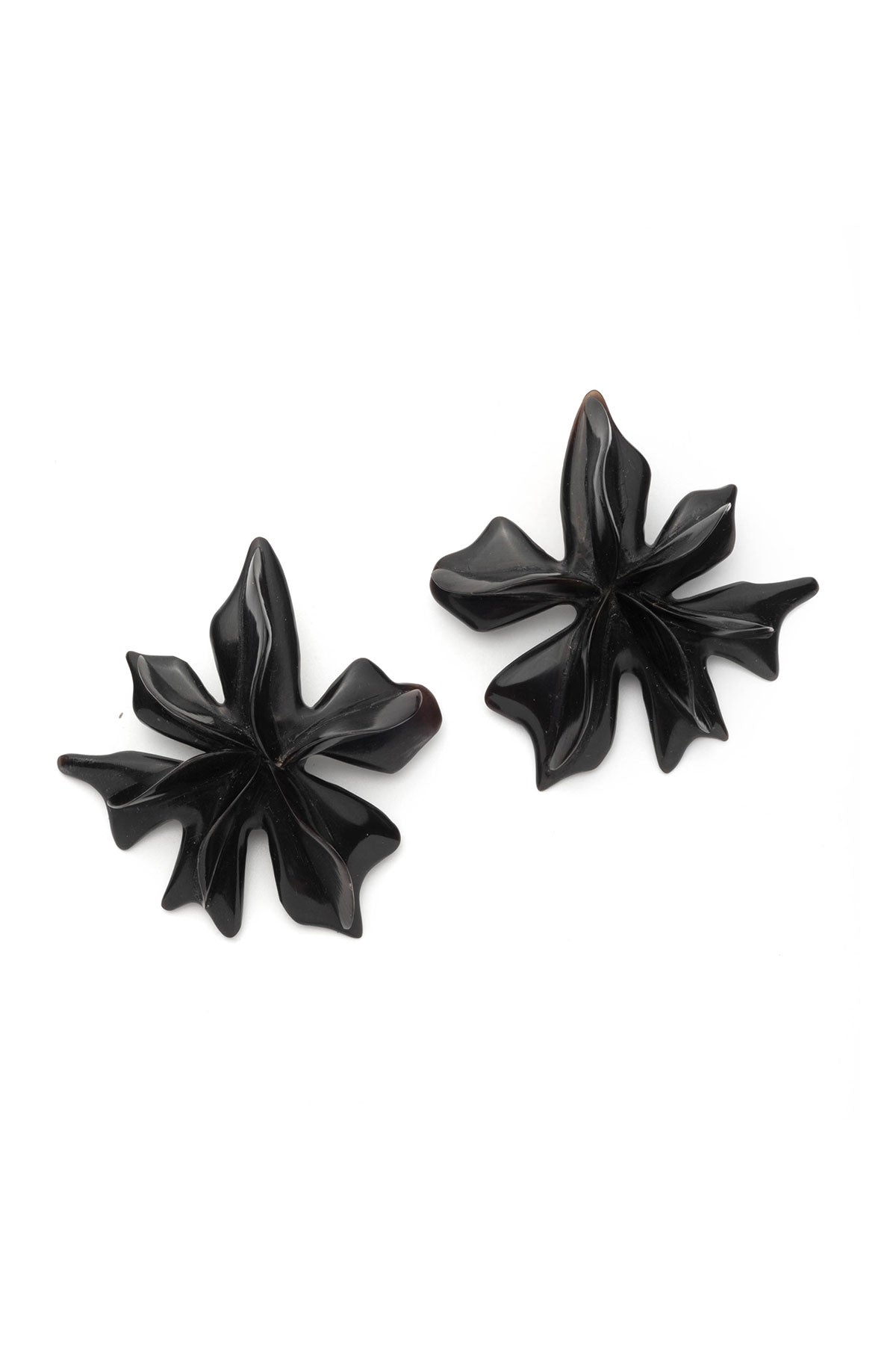 Natori Horn Statement Floral Earrings