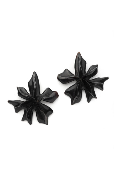 Natori Horn Statement Floral Earrings