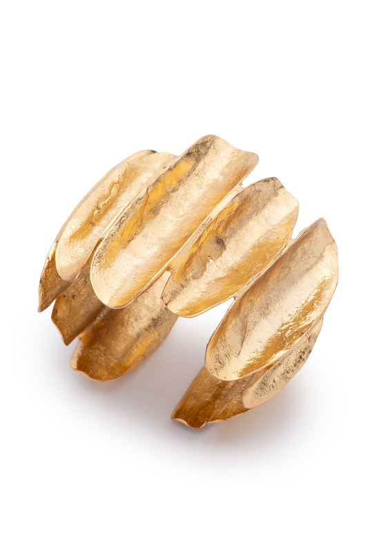 Natori Aurea Gold Plated Cuff Bracelet