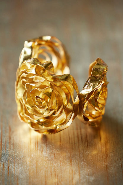 Natori Rosette Gold Plated Bracelet