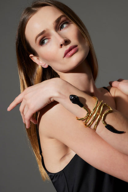 Natori Gold Plated Brass Snake Bracelet
