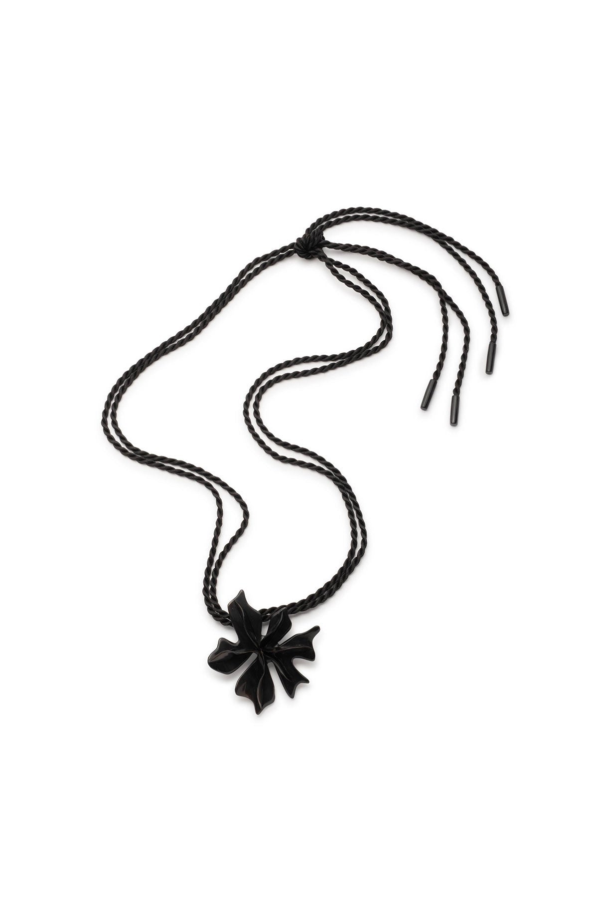 Natori Horn Floral Pendant Necklace