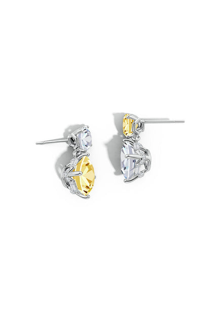 Natori Buy Orient Express Lab-Grown 14K Gold with Yellow & White Diamond Two Stone Earrings in 14K White Gold Online