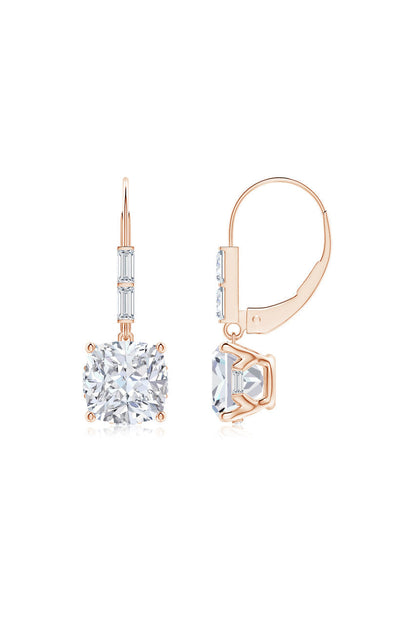 Natori Buy Orient Express Lab-Grown 14K Gold Cushion Diamond Earrings in 14K Rose Gold Online