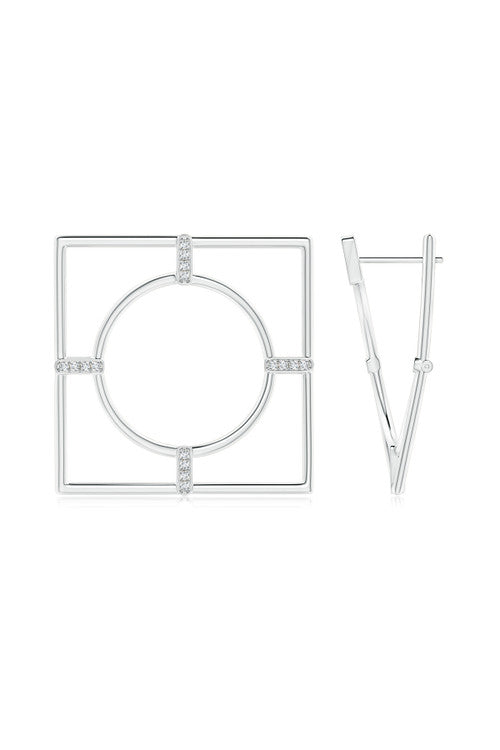 Natori Buy Infinity 14K Gold Geometric Hoop Earrings in 14K White Gold Online