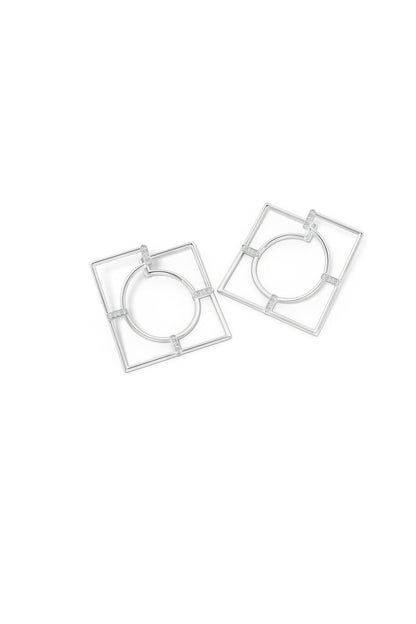 Natori Buy Infinity 14K Gold Geometric Hoop Earrings in 14K White Gold Online