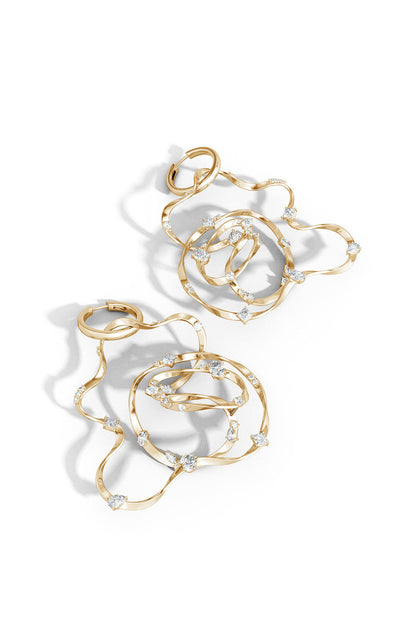 Natori Buy Runway Collection Sakura White Topaz Giant Gold Hoop Earrings in 14K Yellow Gold Online