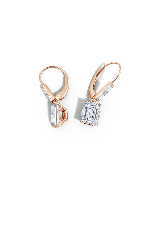 Natori Buy Orient Express Lab-Grown 14K Gold & Emerald Cut Diamond Earrings in 14K Rose Gold Online