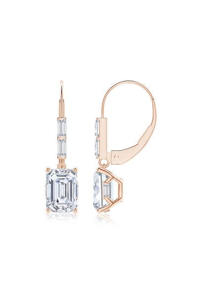Natori Buy Orient Express Lab-Grown 14K Gold & Emerald Cut Diamond Earrings in 14K Rose Gold Online