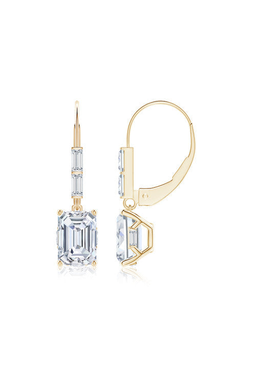 Natori Buy Orient Express Lab-Grown 14K Gold & Emerald Cut Diamond Earrings in 14K Yellow Gold Online