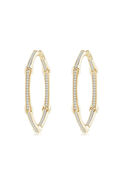 Natori Buy Indochine 14k Small Pave Diamond Full Circle Hoops in 14K Yellow Gold Online