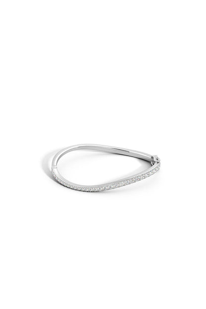 Natori Buy Shangri-La Brushstroke 14K Gold and Diamond Full Bracelet in 14K White Gold Online
