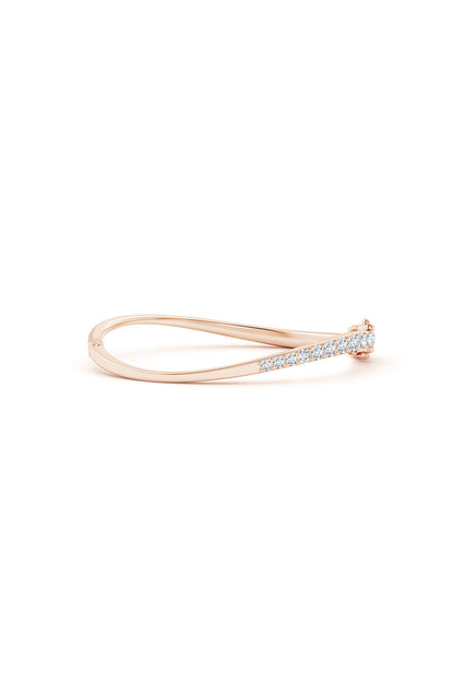Natori Buy Shangri-La Brushstroke 14K Gold and Diamond Half Bracelet in 14K Rose Gold Online