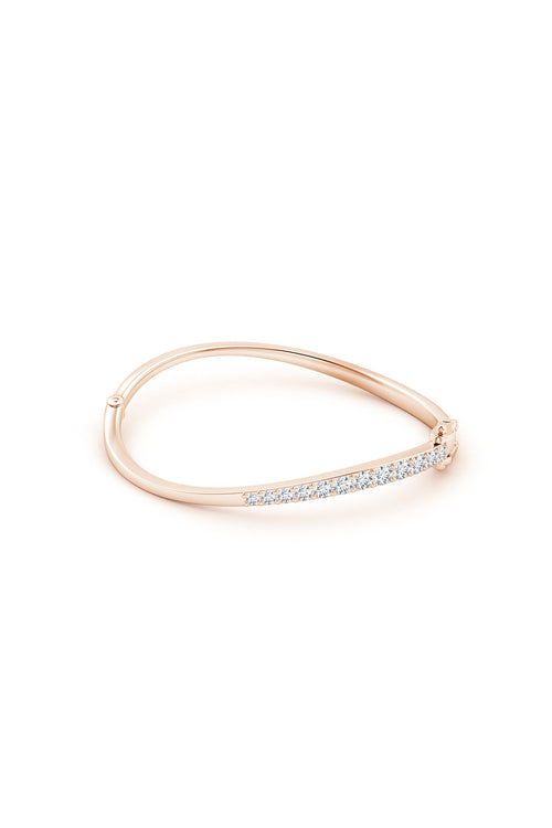 Natori Buy Shangri-La Brushstroke 14K Gold and Diamond Half Bracelet in 14K Rose Gold Online