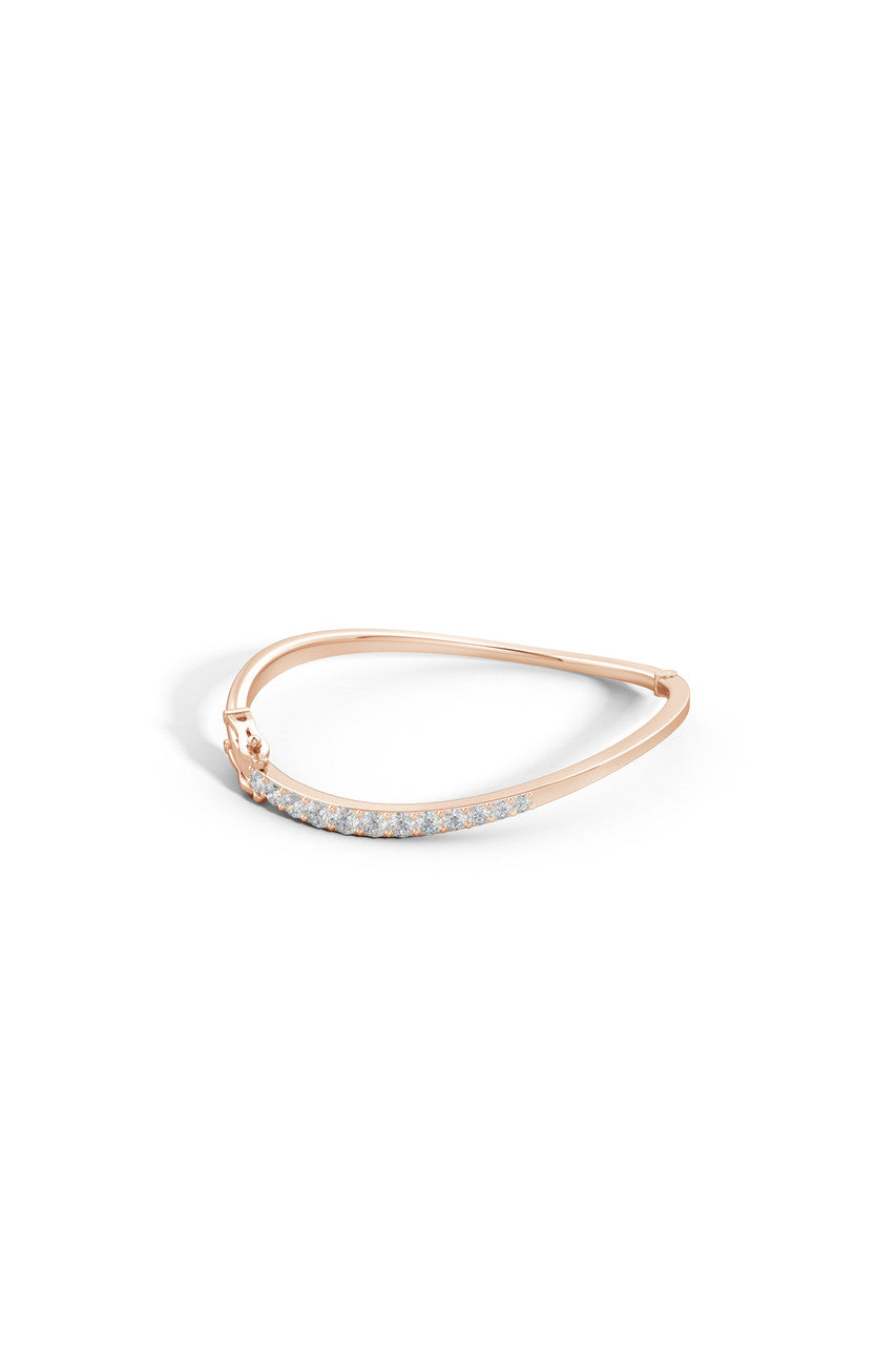 Natori Buy Shangri-La Brushstroke 14K Gold and Diamond Half Bracelet in 14K Rose Gold Online